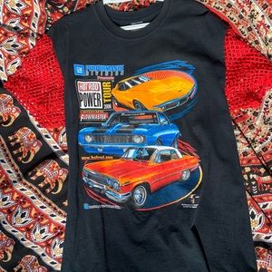 Vintage mesh tee with nascar print